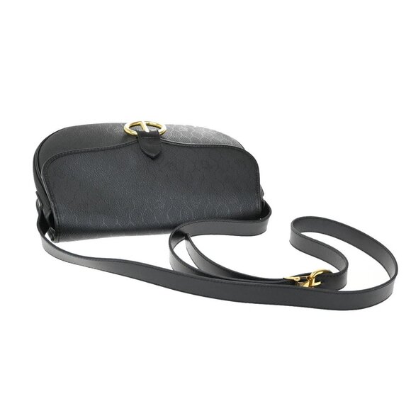 CHRISTIAN DIOR Logo Honeycomb Shoulder Bag PVC Leather Black GHW France 38YH770 - Picture 5 of 14